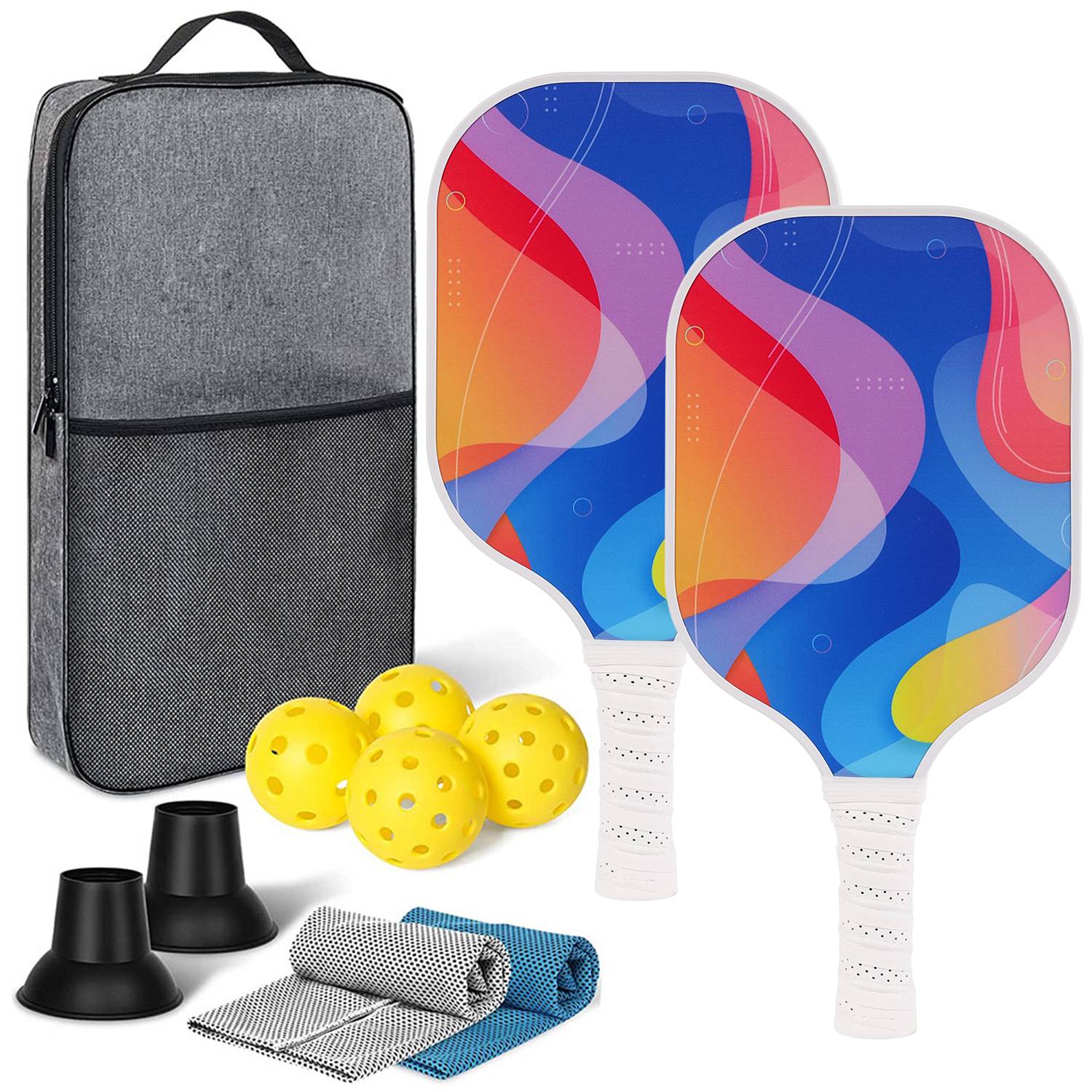 Carbon fiber set [color blue] 2 shots+4 ball+2 ball pickup +2 towel +1 bag